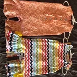 Ric Rac and Ruffles rompers